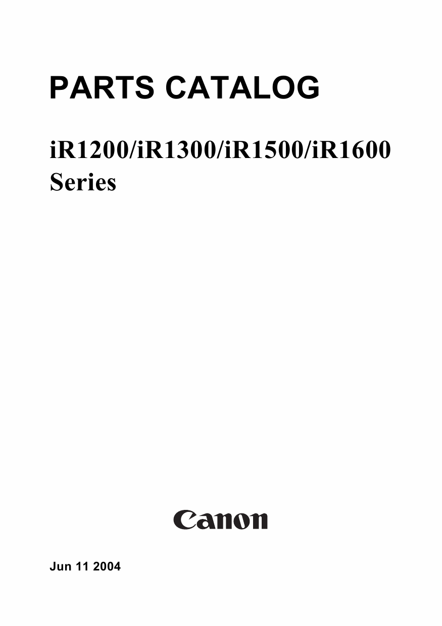 Canon imageRUNNER-iR 1200 1300 1500 1600 Parts Catalog-1
